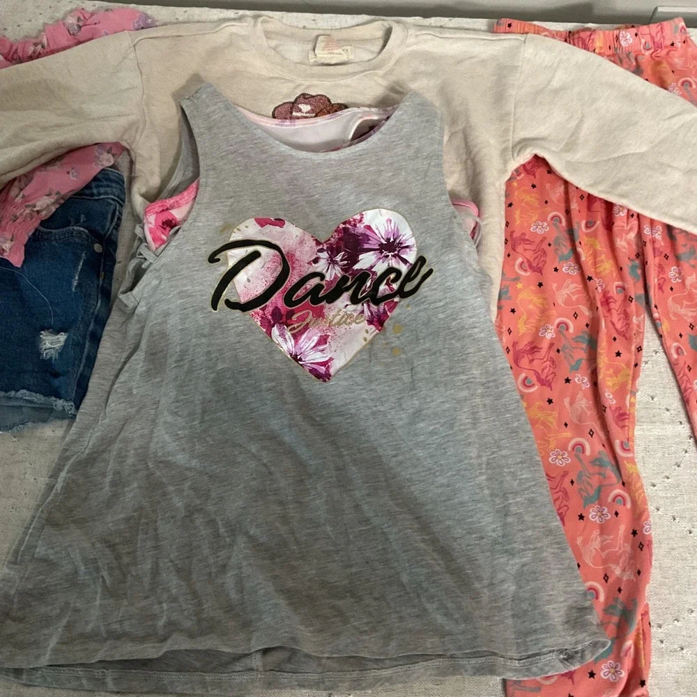 Girls Clothing Bundle Size 5-6 Justice Western Floral Leopard Unicorn 6pc Set